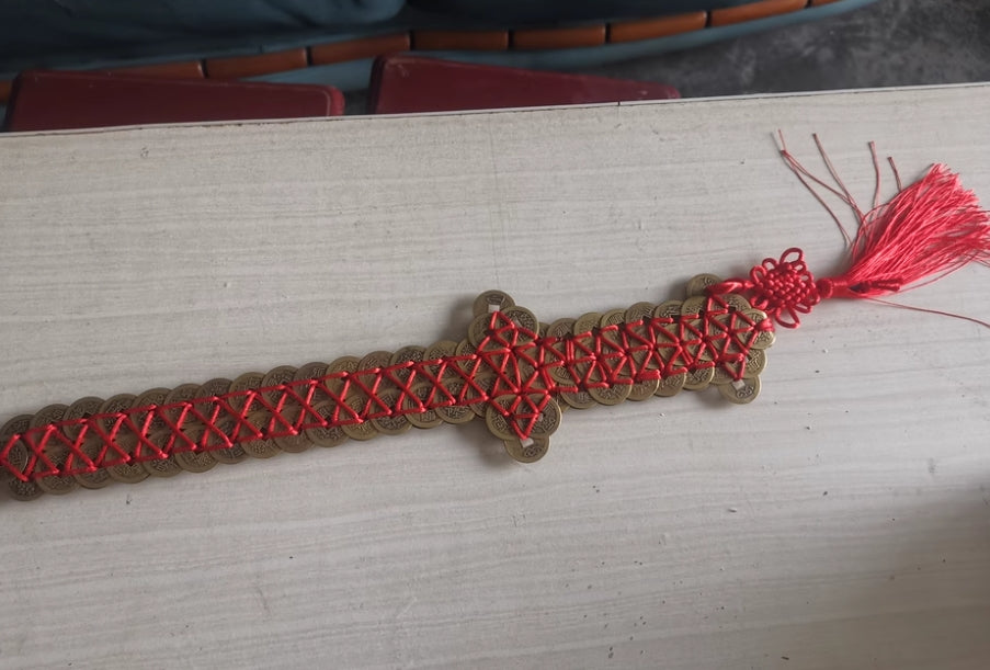Feng Shui Brass Coin Sword:Copper Ornaments