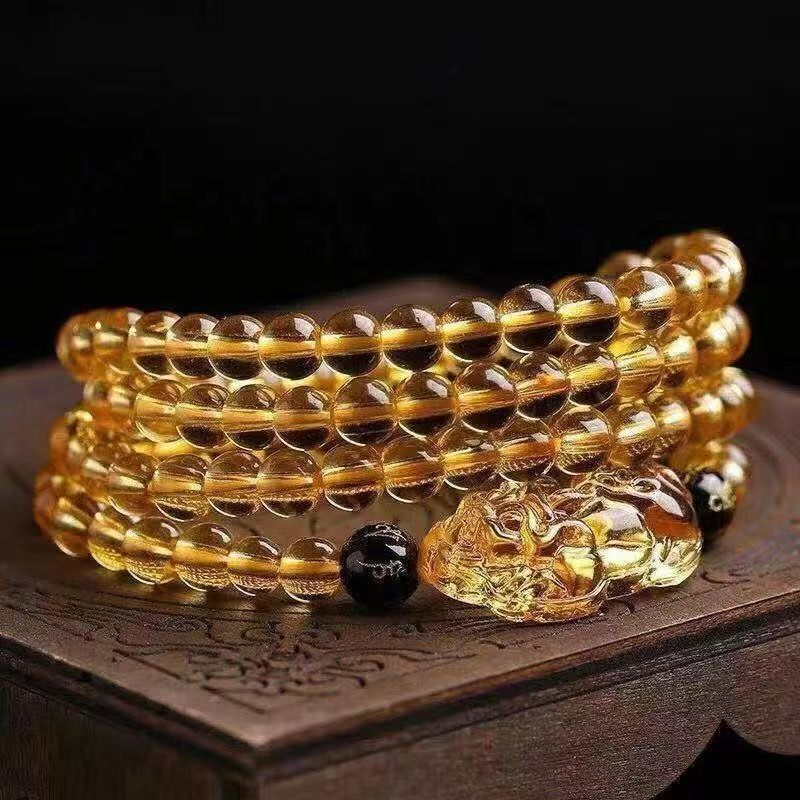 Yellow-Citrine-Pixiu-wealth-Bracelet