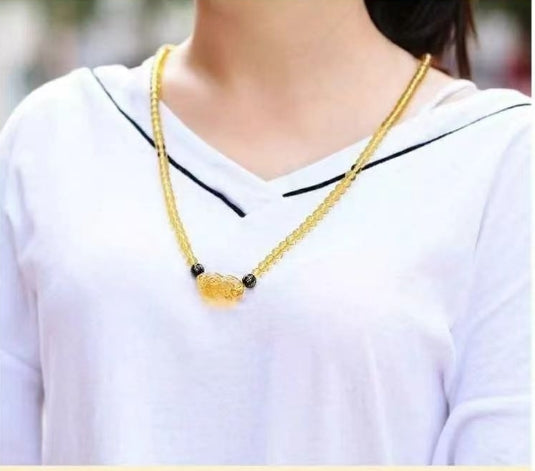 Yellow-Citrine-Pixiu-wealth-Bracelet