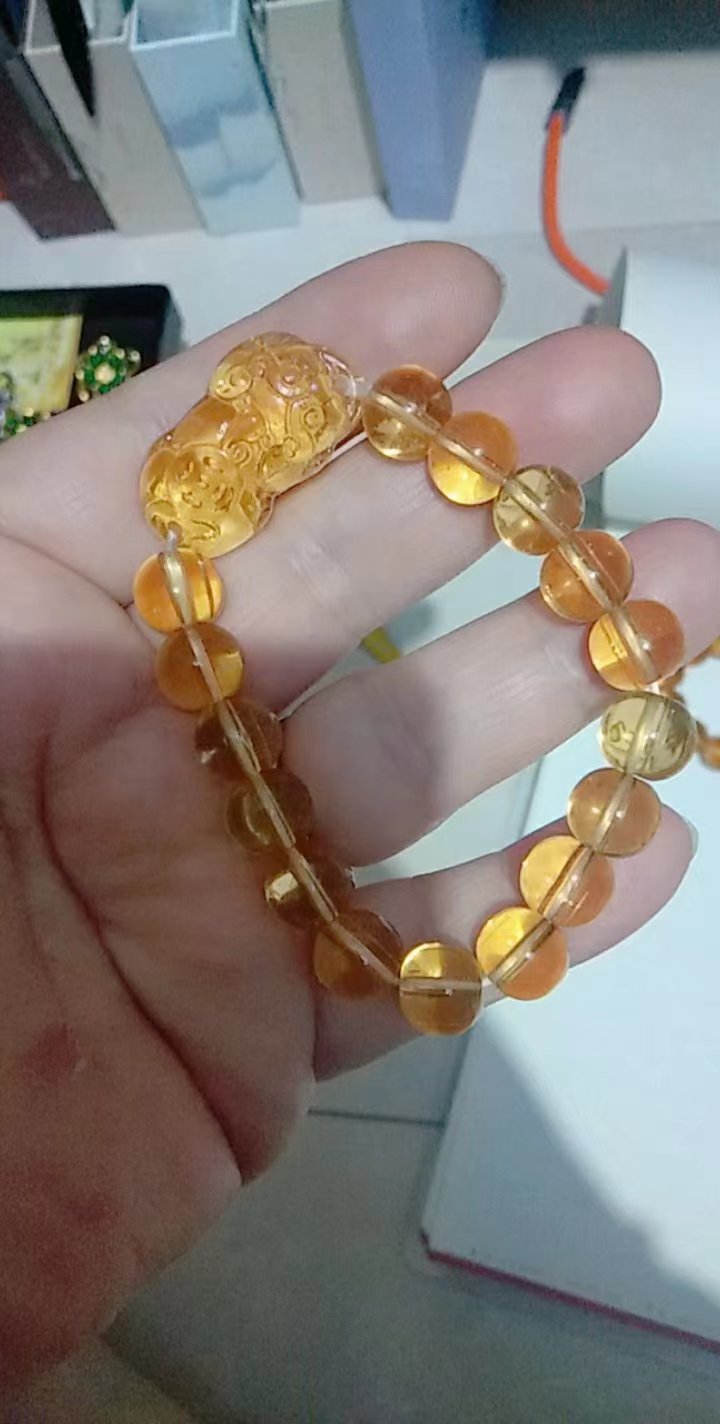 Yellow-Citrine-Pixiu-wealth-Bracelet
