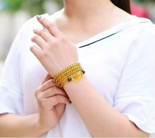 Yellow-Citrine-Pixiu-wealth-Bracelet
